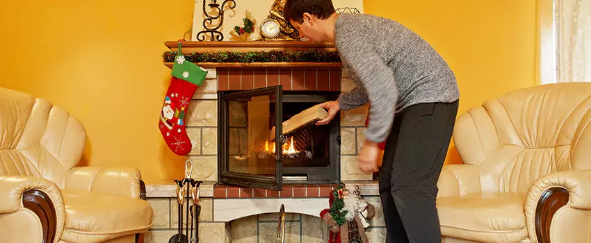 Rusted Metal Fireplace Restoration in Homestead, Florida